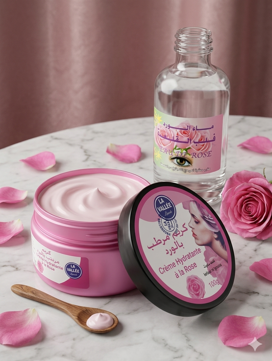 Dúo Revitalizante de Rosas del Valle de Kelaa M'gouna .