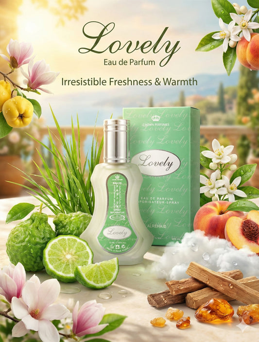 Lovely , Almizcle cremoso , rosas blancas y citricos frescos 35ml