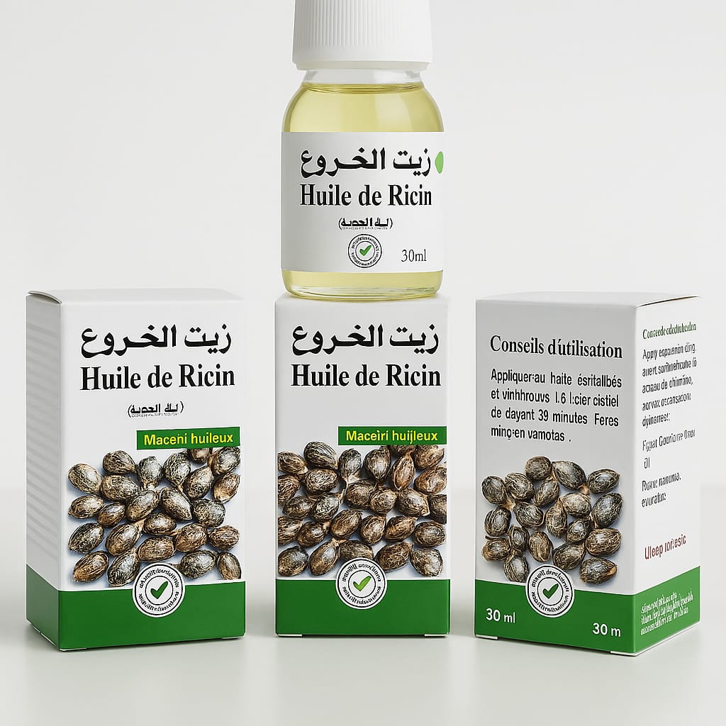 Aceite de Ricino 30ml , crecimiento y cuidado de pestañas y cabello.