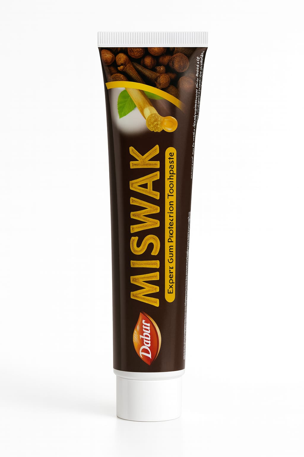 Miswak con extracto de clavo , pasta dental tamaño familiar 170gr sin fluor ,triclosan ni parabenos .