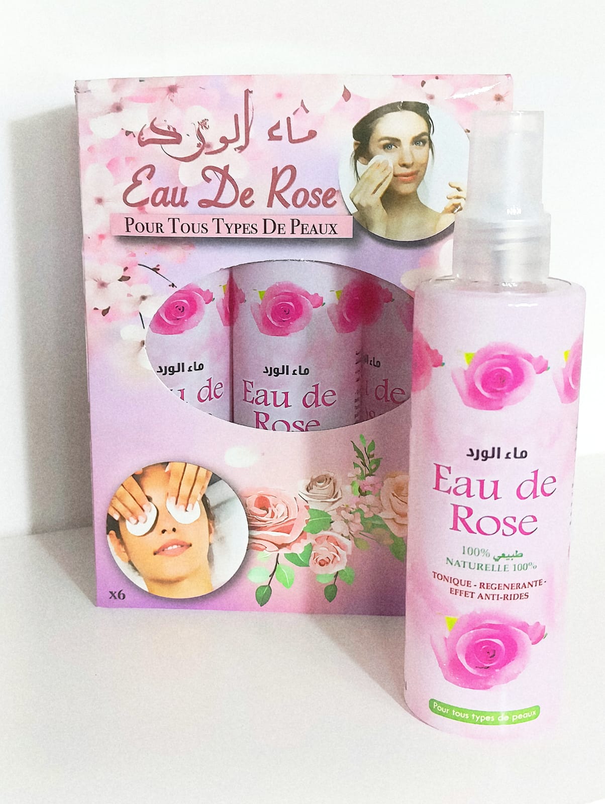 Agua de Rosas Pura , tonico facial natural 100% . 200ml