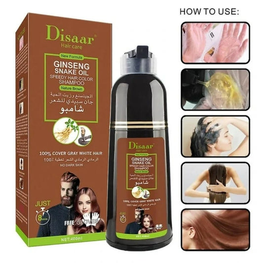 Champu Tinte Disaar en Marron claro , cubre canas . 400ml