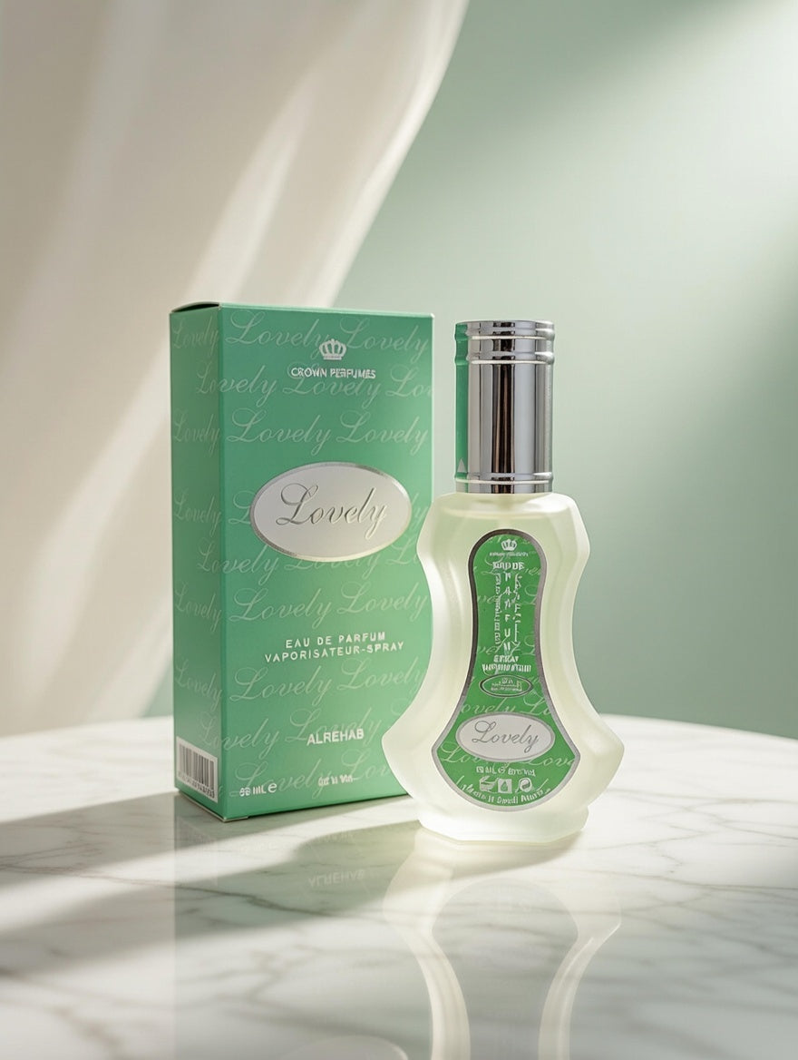 Lovely , Almizcle cremoso , rosas blancas y citricos frescos 35ml