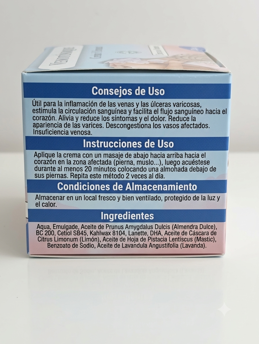 Masaje para piernas cansadas en crema con ingredientes naturales .
