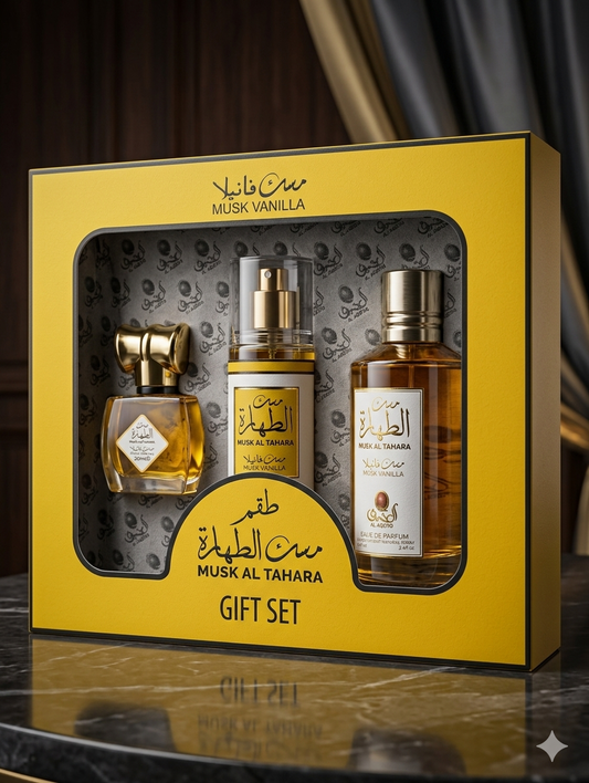 Set de Musk Tahara Vainilla, perfume+bruma+aceite .
