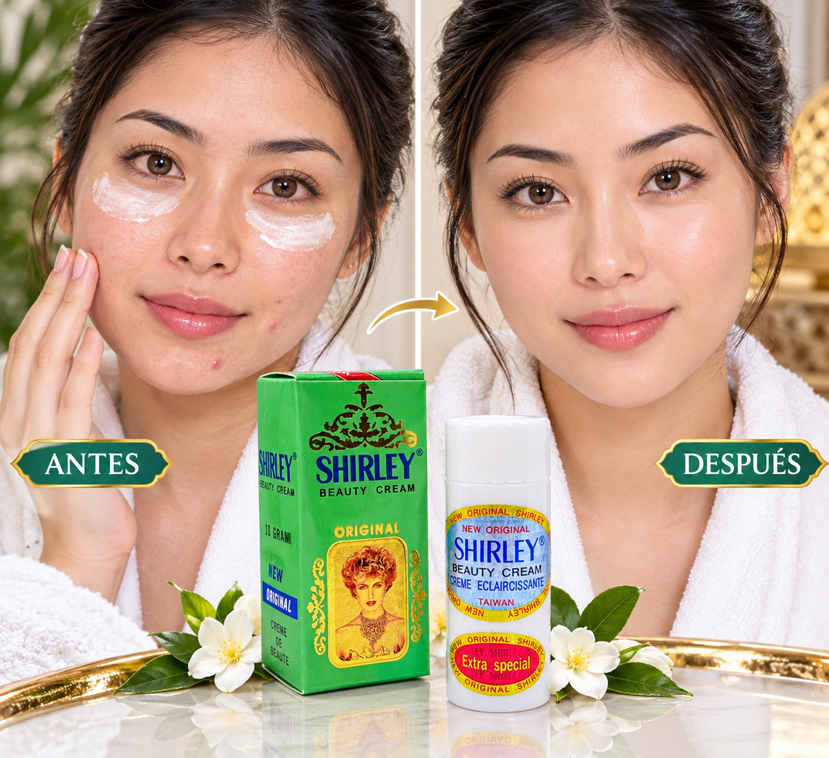 Shirley , Crema Despigmentante , Aclarante , anti Acné y anti Ojeras