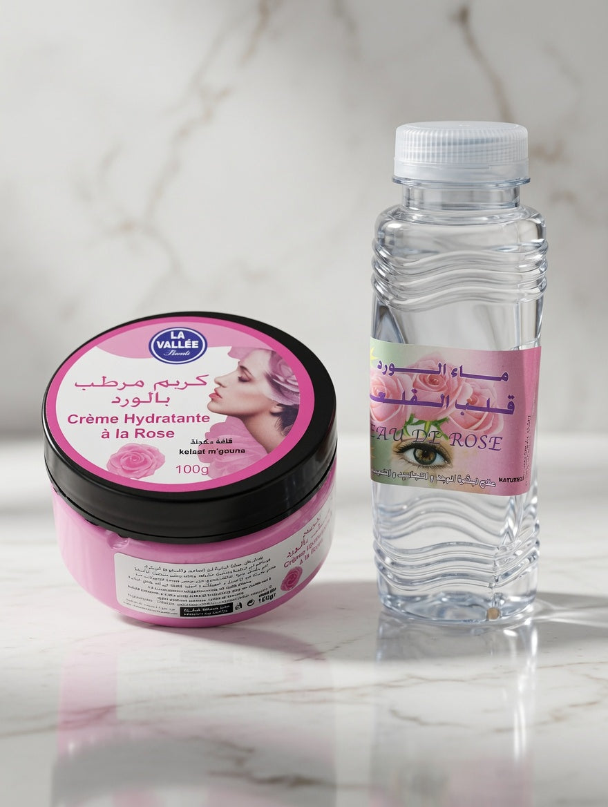 Dúo Revitalizante de Rosas del Valle de Kelaa M'gouna .