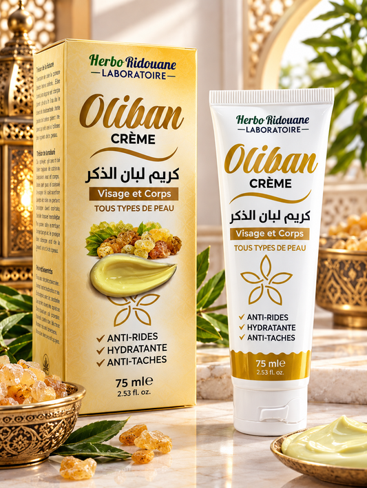 Crema anti Arrugas con Incienso , Ácido Hialurónico y Manteca de Karite .