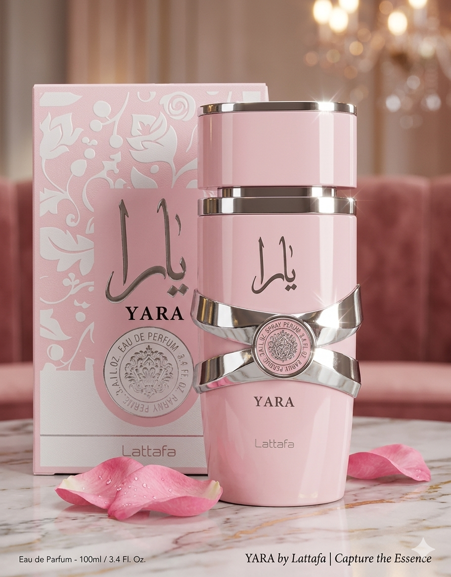 Perfume Árabe Yara Rosa de Mujer con Aceite Esencial (3ml) en Bote Tradicional .