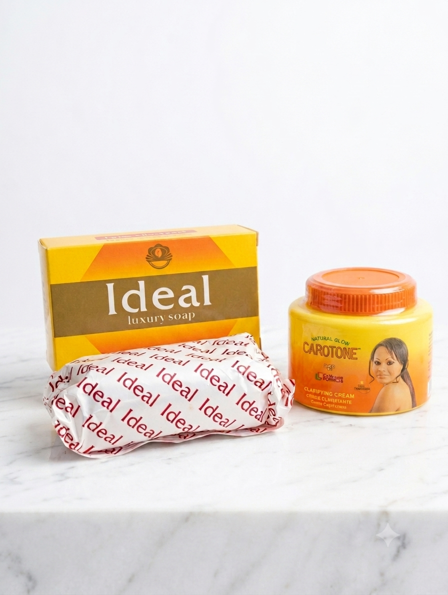 Crema Carotone + Jabón Ideal , Pack Blanqueamiento Total .