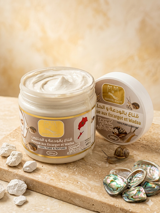 Mascarilla de Baba de Caracol y Arcilla Blanca 200gr Facial y Corporal .