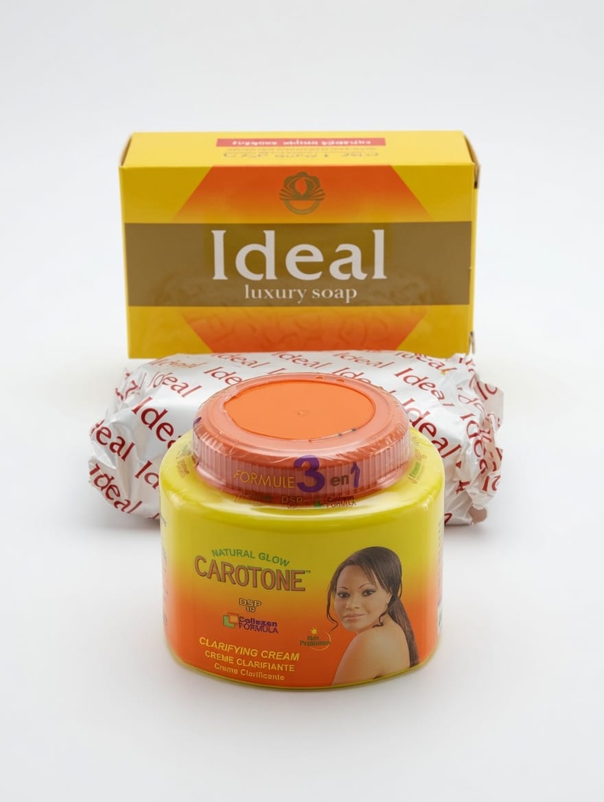 Crema Carotone + Jabón Ideal , Pack Blanqueamiento Total .