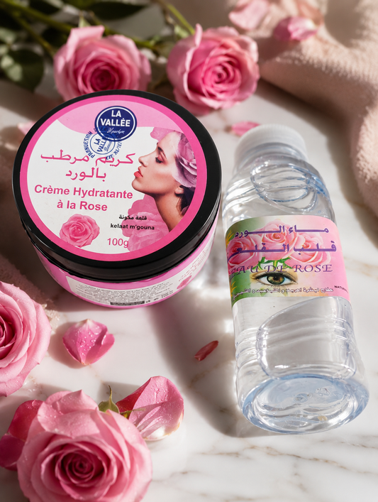 Dúo Revitalizante de Rosas del Valle de Kelaa M'gouna .