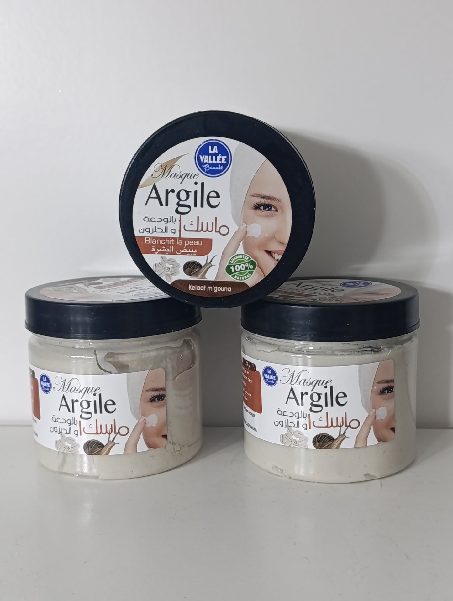 Mascarilla de Baba de Caracol y Arcilla Blanca 200gr Facial y Corporal .